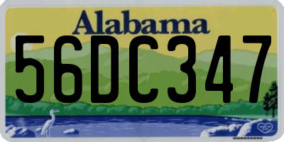 AL license plate 56DC347