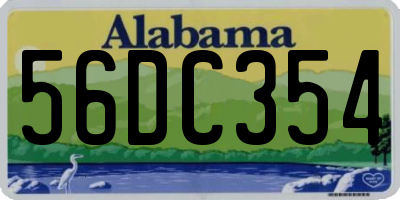 AL license plate 56DC354