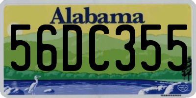 AL license plate 56DC355