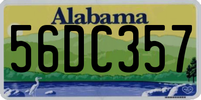 AL license plate 56DC357