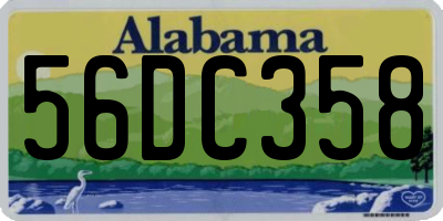 AL license plate 56DC358