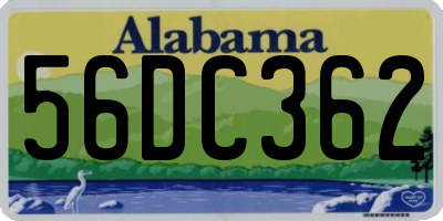 AL license plate 56DC362