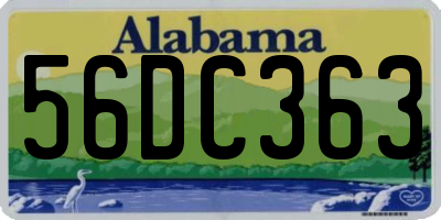 AL license plate 56DC363