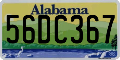 AL license plate 56DC367