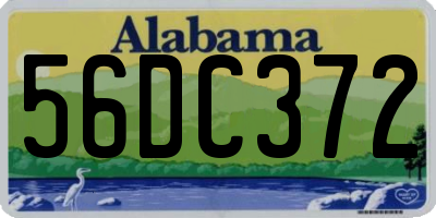 AL license plate 56DC372