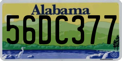 AL license plate 56DC377