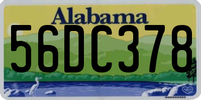 AL license plate 56DC378