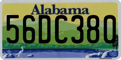 AL license plate 56DC380