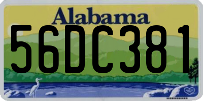 AL license plate 56DC381