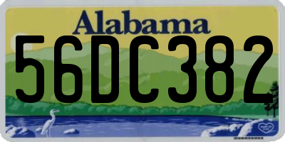 AL license plate 56DC382