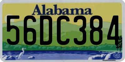 AL license plate 56DC384