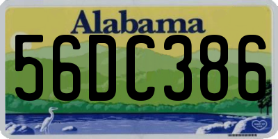 AL license plate 56DC386