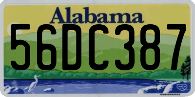 AL license plate 56DC387