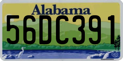 AL license plate 56DC391