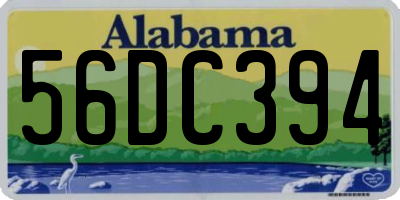 AL license plate 56DC394