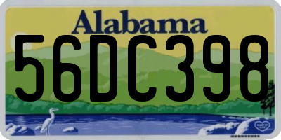 AL license plate 56DC398