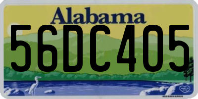 AL license plate 56DC405