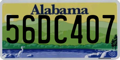 AL license plate 56DC407