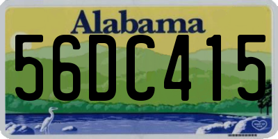 AL license plate 56DC415