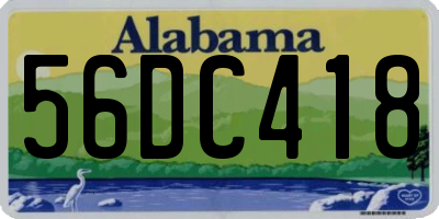 AL license plate 56DC418