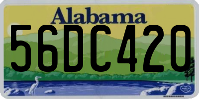 AL license plate 56DC420