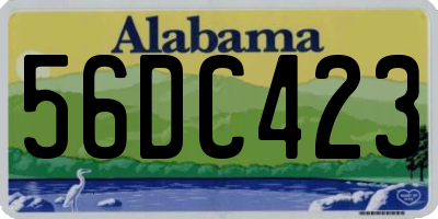 AL license plate 56DC423