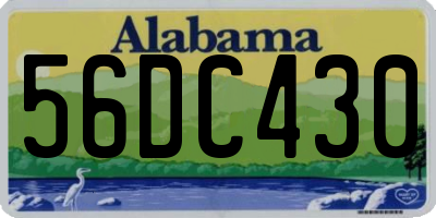AL license plate 56DC430