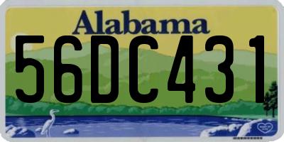 AL license plate 56DC431