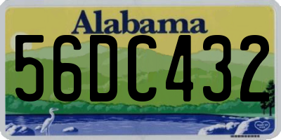 AL license plate 56DC432