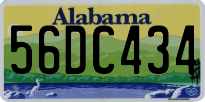 AL license plate 56DC434