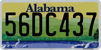 AL license plate 56DC437