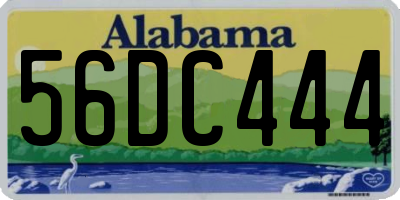 AL license plate 56DC444