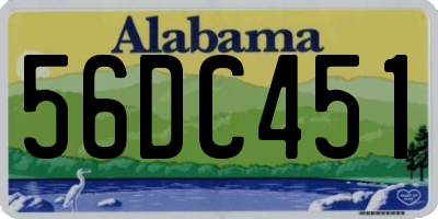 AL license plate 56DC451