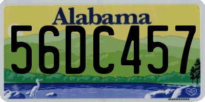 AL license plate 56DC457