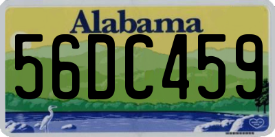 AL license plate 56DC459