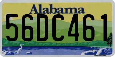 AL license plate 56DC461