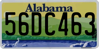 AL license plate 56DC463
