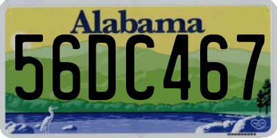 AL license plate 56DC467
