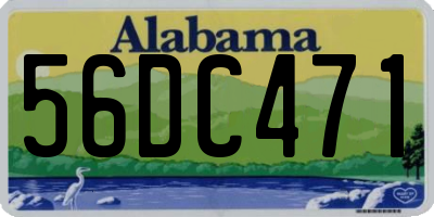 AL license plate 56DC471