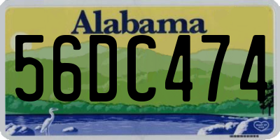 AL license plate 56DC474