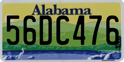 AL license plate 56DC476