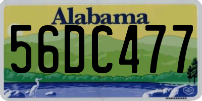 AL license plate 56DC477