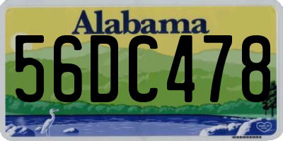 AL license plate 56DC478