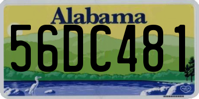 AL license plate 56DC481