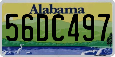 AL license plate 56DC497