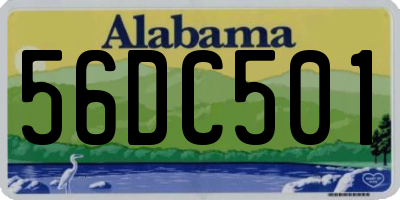 AL license plate 56DC501