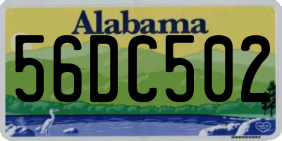 AL license plate 56DC502