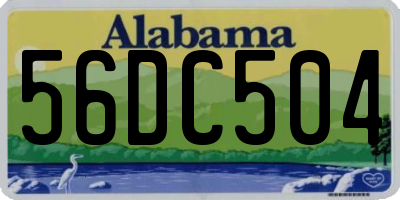 AL license plate 56DC504