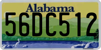 AL license plate 56DC512