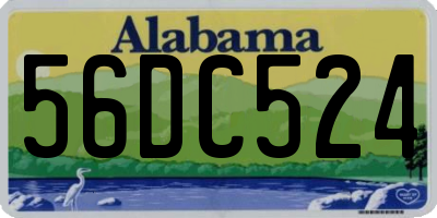 AL license plate 56DC524